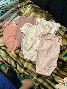 Bundle Pink and Blush Short-Sleeve One-Piece Pack of 5